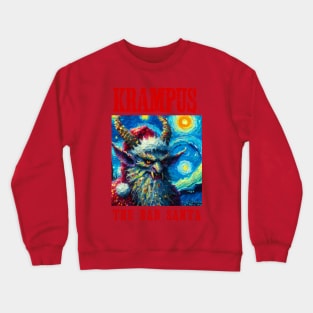 Bad Santa in starry night Crewneck Sweatshirt